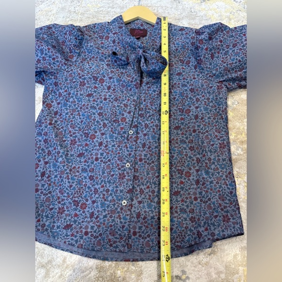 J. CREW Liberty Tie-Neck Blouse in Columbo Chambray - Picture 10 of 10